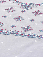 Light Blue Embroidered A-line Kurti in Berlin