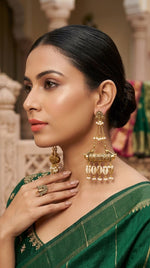 Stylish German silver gold plated designer lightweight dangler earring for women and girls in Germany