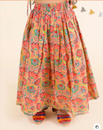 Girls Coral Floral Printed Cotton Flared Lehenga With Choli in Germany