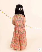 Girls Coral Floral Printed Cotton Flared Lehenga With Choli in Germany