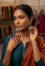 oxidized silver Jhumka earrings in Berlin