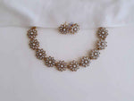 Elegant White Floral Choker Set with Matching Studs in Germany