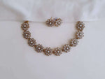 Elegant White Floral Choker Set with Matching Studs in Germany