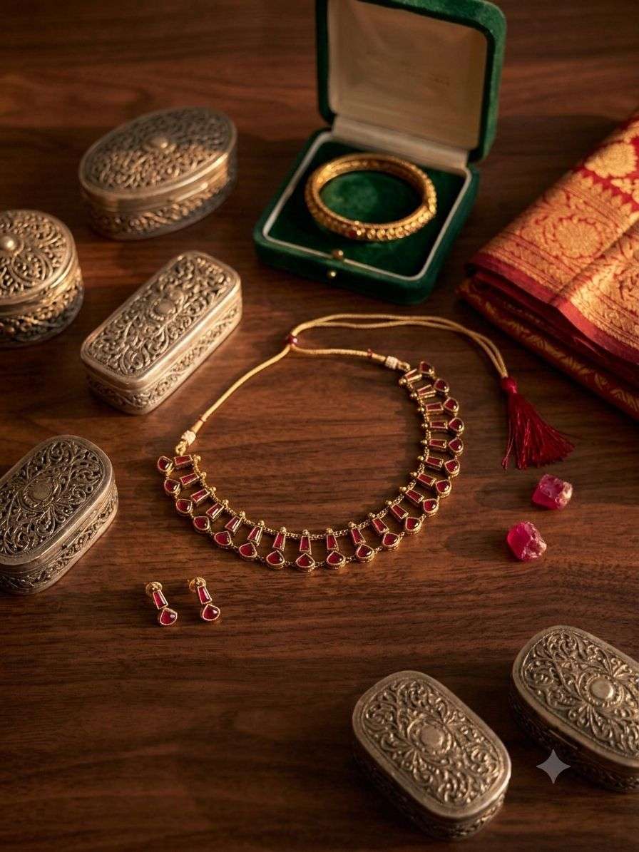 Gold-Plated Cubic Zirconia Necklace and Earrings in Germany