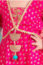 Pink Cotton Foil Printing Floral Kurta Lehenga Set in Berlin