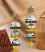 Silver Oxidized Jhumki Earrings in Germany