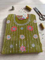 Pakistani-style embroidered kurti and palazzo set in Germany