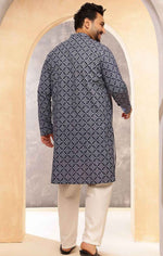 Floral Printed Mandarin Collar Straight Kurta With Pyjama in Germany