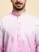 Cotton Blend Printed Pink Kurta With Pyjamas in Germany