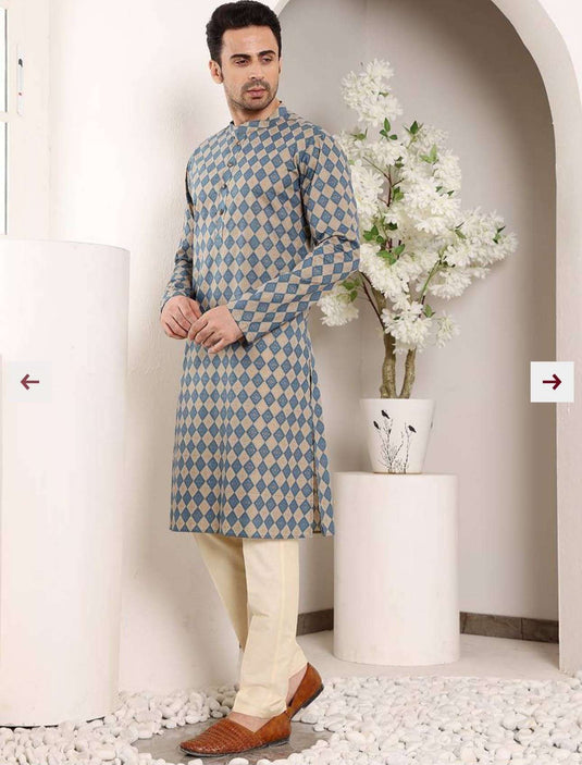 Silk Embroidered Kurta Pajama in Germany