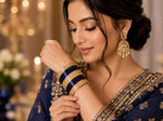 Dark Blue and gold traditional bangle set in Germany