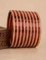 Traditional Red and Gold Crystal Bangle Stack in Berlin