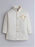Boy's Cotton 2 Piece Indo-Western Set/Kids Ethnic Wear Jaquard Sherwani in Germany