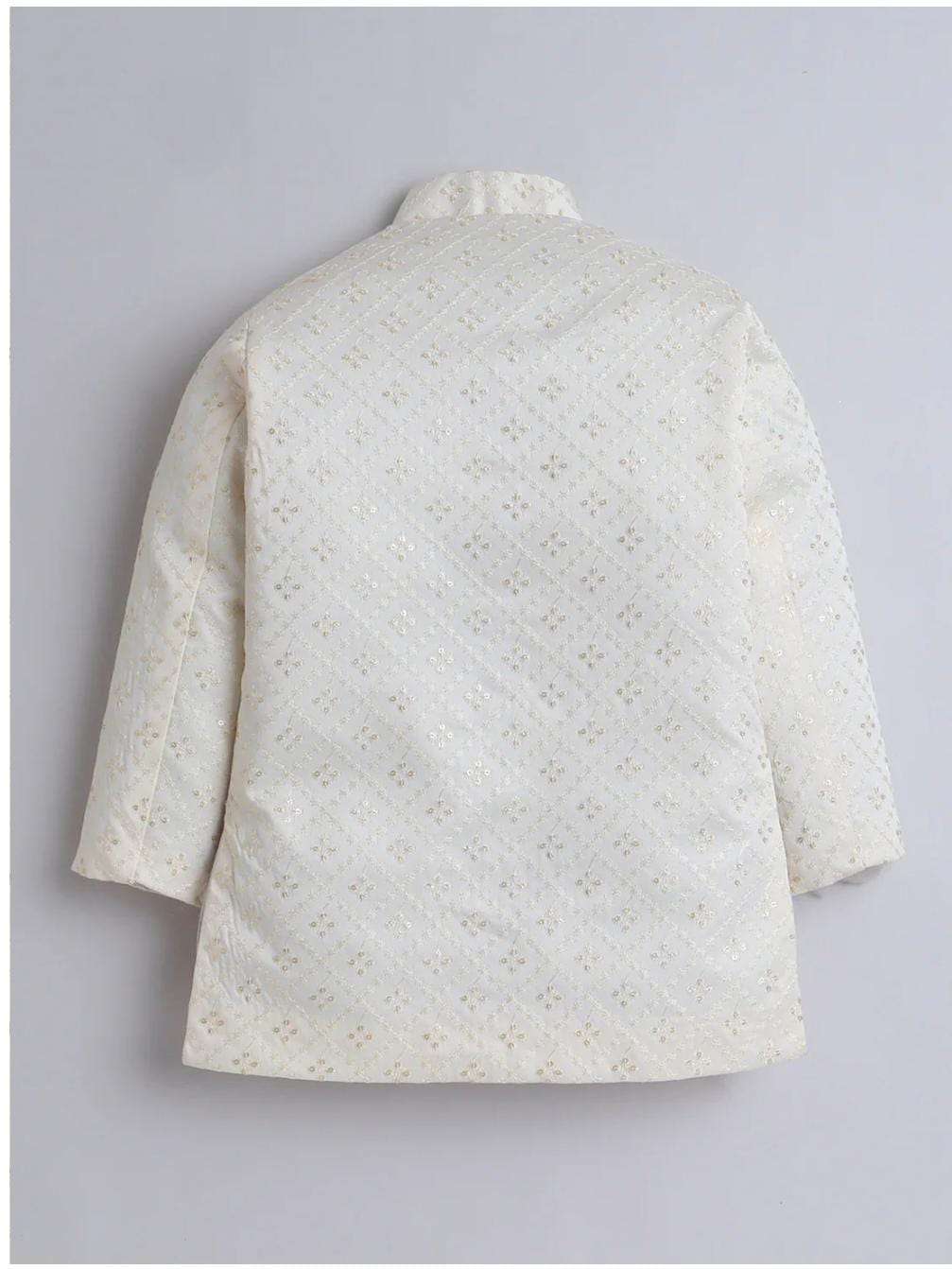 Boy's Cotton 2 Piece Indo-Western Set/Kids Ethnic Wear Jaquard Sherwani in Germany