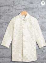 Kids Ethnic Cotton Silk Blend Sequin Print Indo-Western Sherwani Set for Boys in Germany