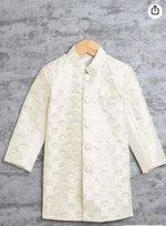 Kids Ethnic Cotton Silk Blend Sequin Print Indo-Western Sherwani Set for Boys in Germany