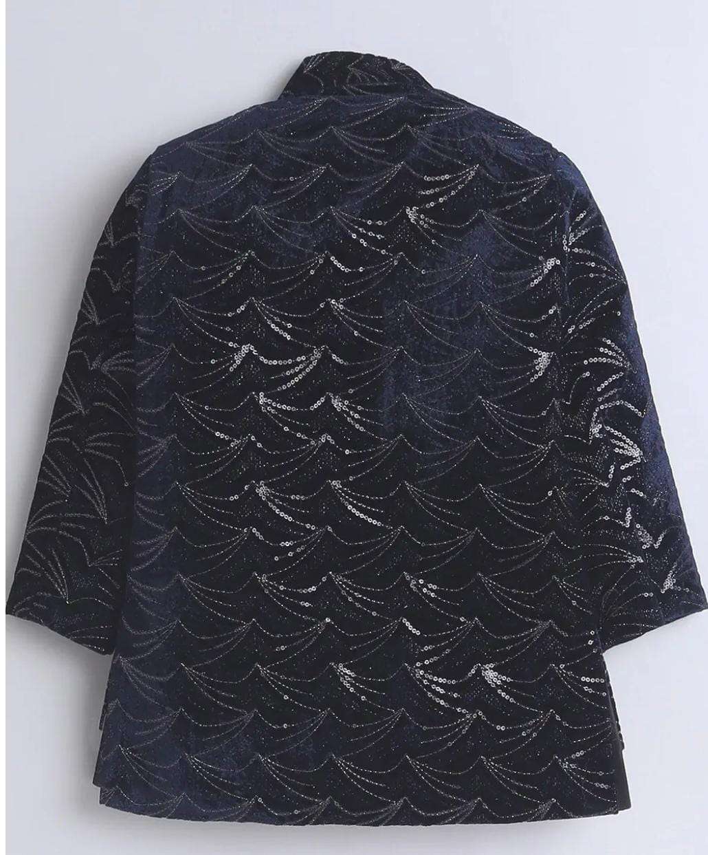 Boy's Velvet  Sequin Embellished Work, Velvet Sherwani Set in Germany