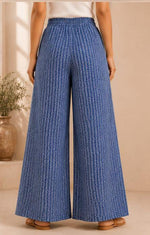 Women's blue patterned wide-leg palazzo pants In Germany