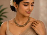 Traditional Antique Gold-Plated Mullamottu Necklace Set in Germany