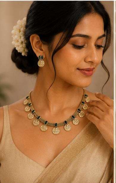 Traditional South Indian Kasu Mala Jewelery Set in Germany Namma Markt