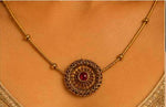 Traditional Antique Gold Pendant Necklace & Matching Stud Earrings Set in Germany