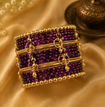 Purple Kashmiri Ghungroo Metal Bangle Set in Germany
