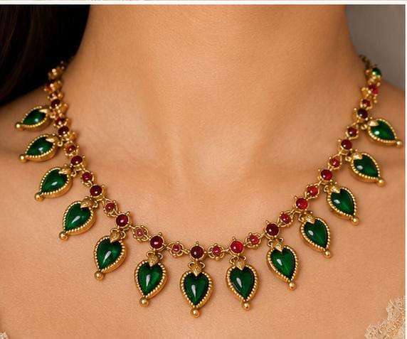 Traditional Kerala Palakka Necklace Set in Germany