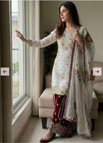 Pure GMY SILK With Heavy Embroidery Sequence Work Suit in Germany