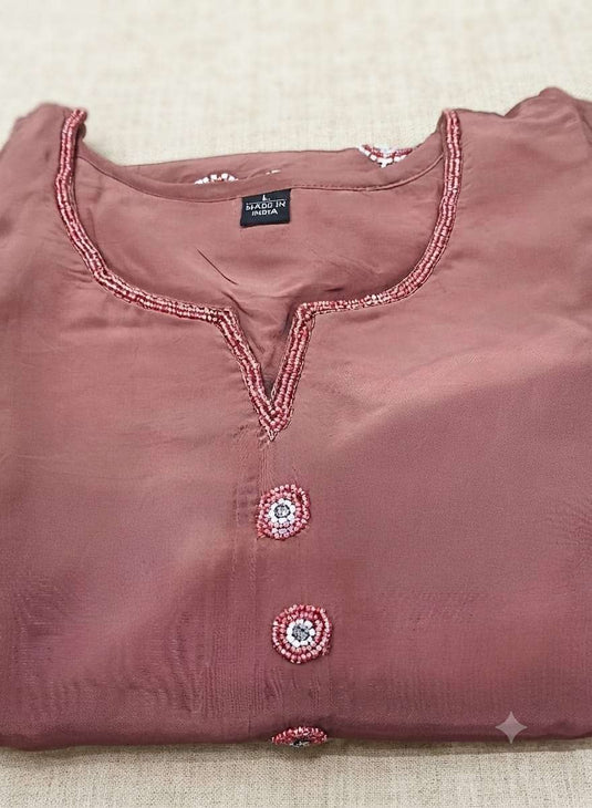 Elegant Mauve Silk Embroidered Salwar Kameez Suit in Germany