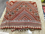 Rust Orange Embroidered Georgette Sharara Suit Set in Germany