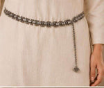 Vintage Oxidized Silver Kamarbandh / Traditional Textured Segmented Waist Chain Belt in Berlin Namma Markt