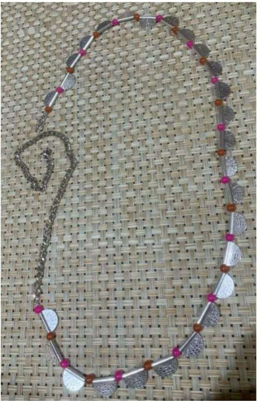Boho-Chic Bead and Coin Oxidized Silver Kamarbandh in Berlin