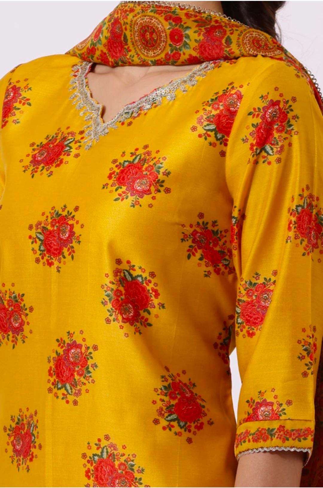 Women Polyester Kurta Pant Dupatta Set in Germany Namma Markt