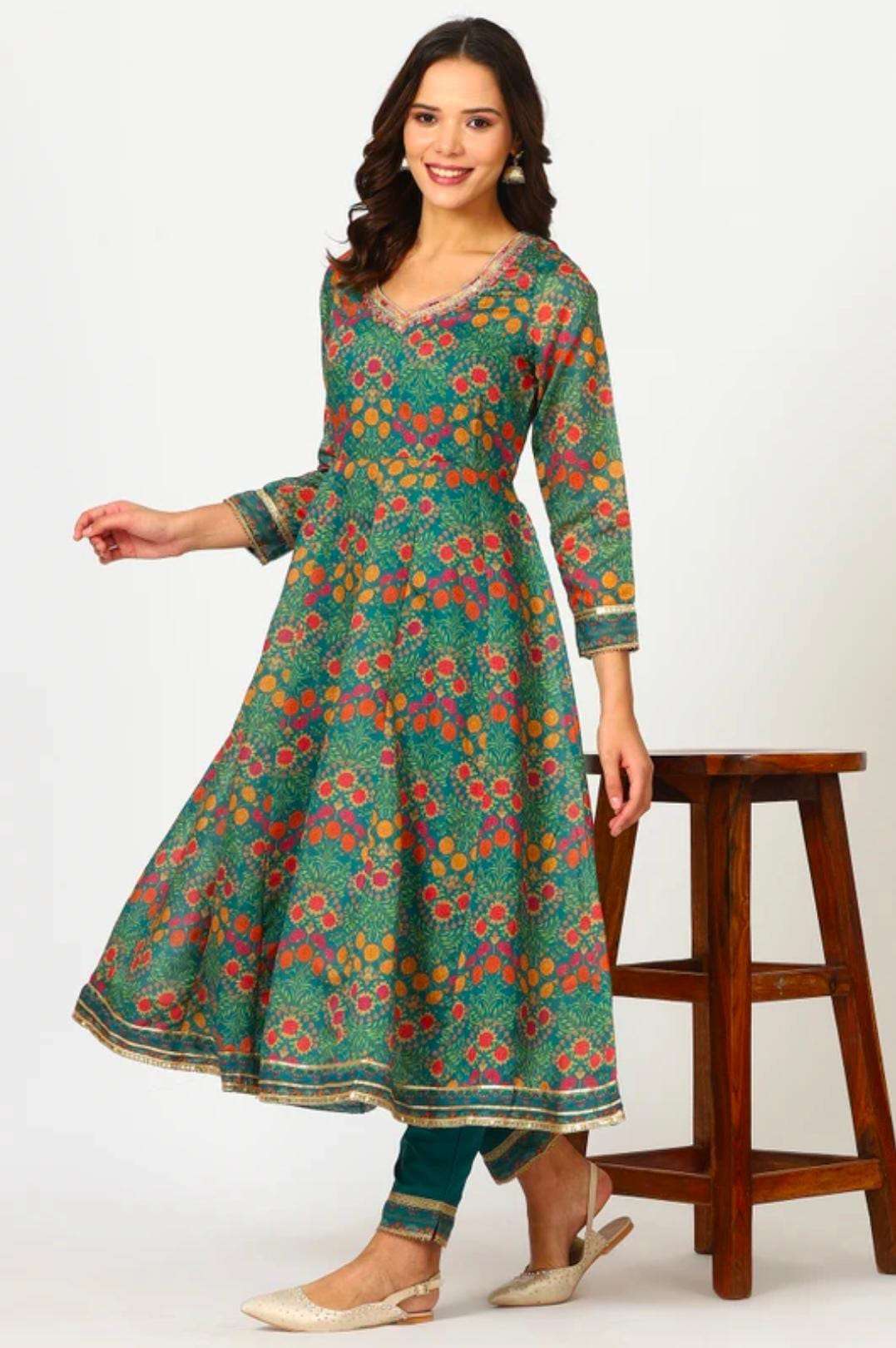 Women Polyester Ethnic Top Set in Germany Namma Markt