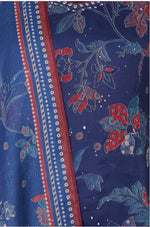 Navy Blue Floral Printed Chiffon Noodle Straps Straight Kurta with Sharara and Dupatta Set in Germany Namma Markt