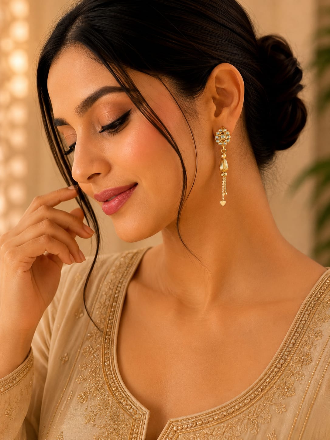 Gold drop earring  in Berlin