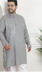 Men Embroidered Regular Fit Long Kurta and Pyjama in Germany