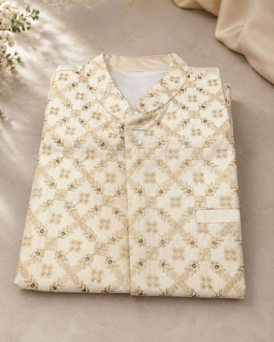 Men's Kurta Pajama with Embroidered Nehru Jacket in Germany