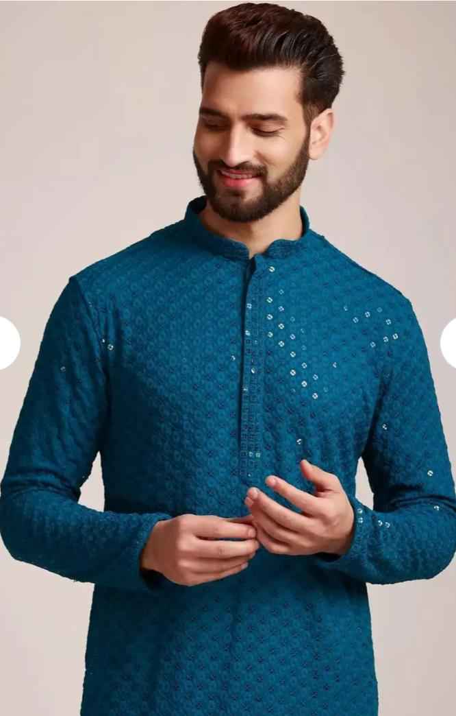 Men Embroidered Regular Kurta with Pyjamas in Germany
