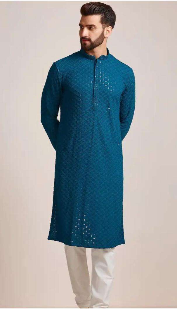 Men Embroidered Regular Kurta with Pyjamas in Germany