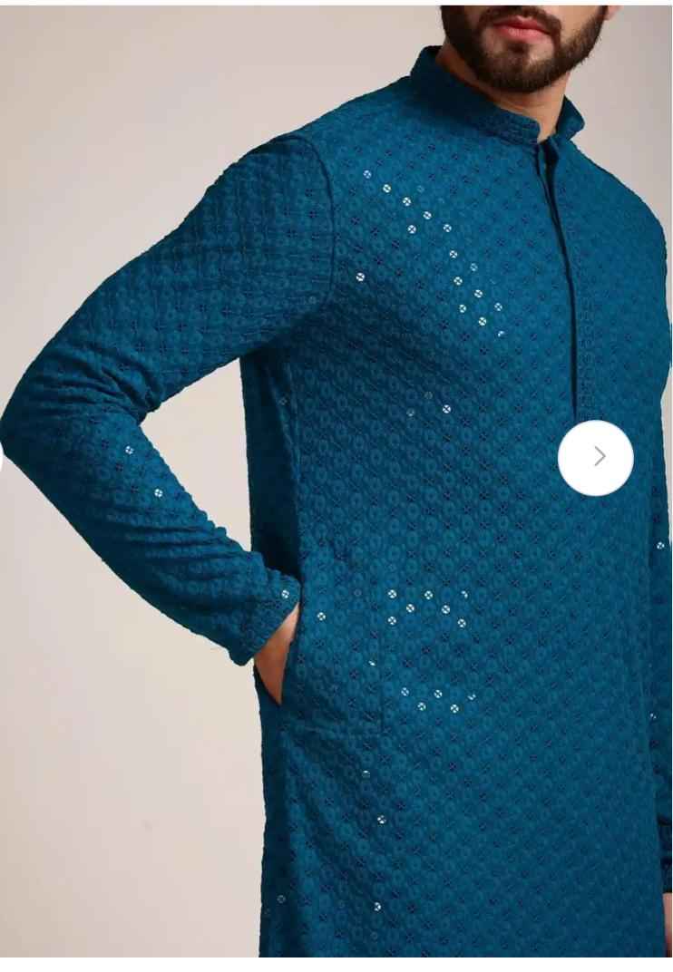 Men Embroidered Regular Kurta with Pyjamas in Germany