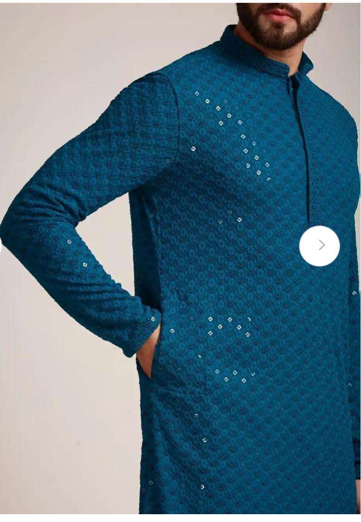 Men Embroidered Regular Kurta with Pyjamas in Germany Namma Markt