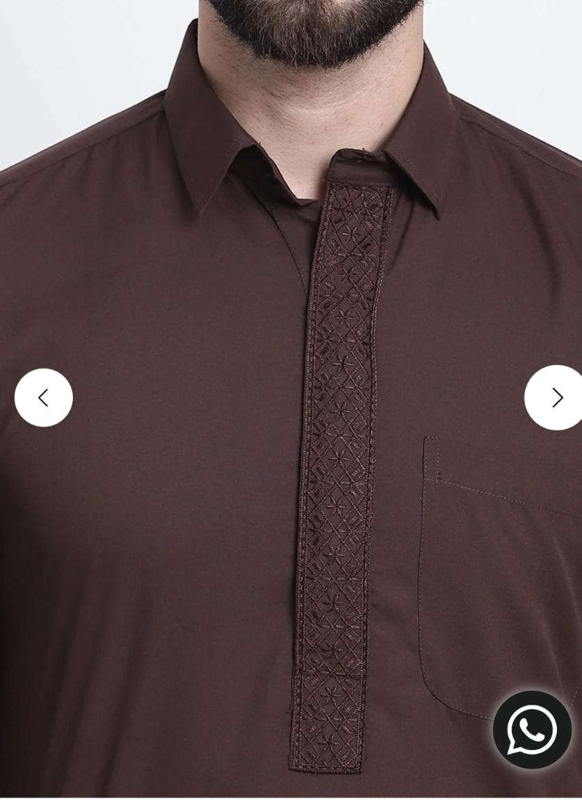 Men's Cotton Dark Brown Pathani Set in Germany