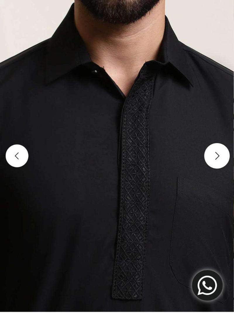 Men's Cotton Black Pathani Set in Germany
