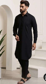 Men's Cotton Black Pathani Set in Germany