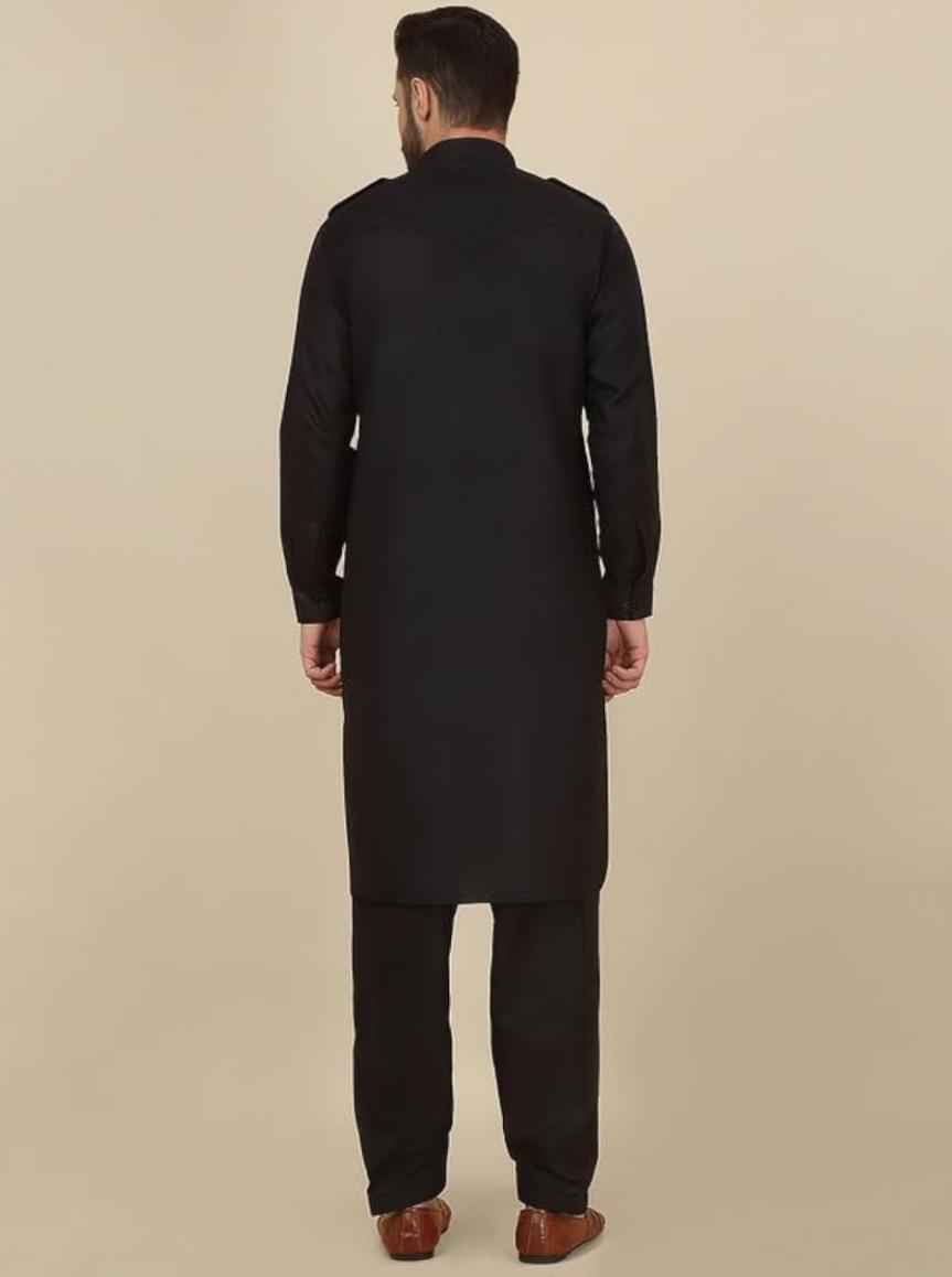 Men's Cotton Pathani Kurta With Drawstring Salwar Set in Berlin