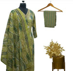 Cotton Palazzo set with golden zari embroidery work in neck portion in Berlin