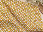 Mustard Floral Printed Cotton Blend Straight Suit Set with Dupatta in Berlin
