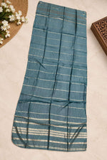 Teal Blue Embroidered Cotton  Kurta Set with Pants & Dupatta in Berlin