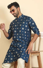 Men's Cotton Silk Printed Mandarin Collar Kurta and Pent in Germany